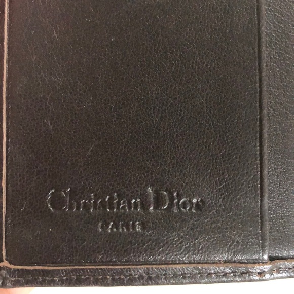 Vintage Dior oblique bifold wallet in brown - Picture 4 of 6